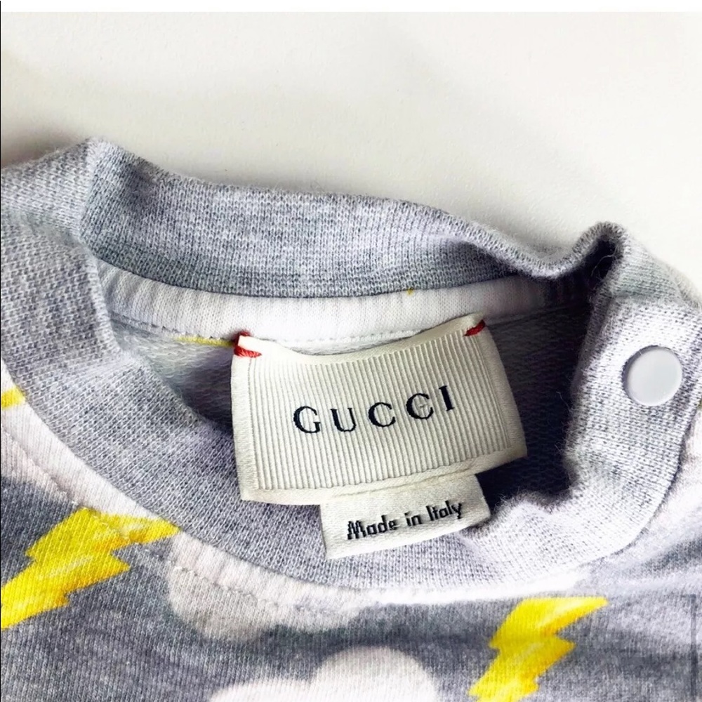 Gucci Auth Lightning Bolt Pullover Infant 6-9 🌩 - Picture 5 of 8